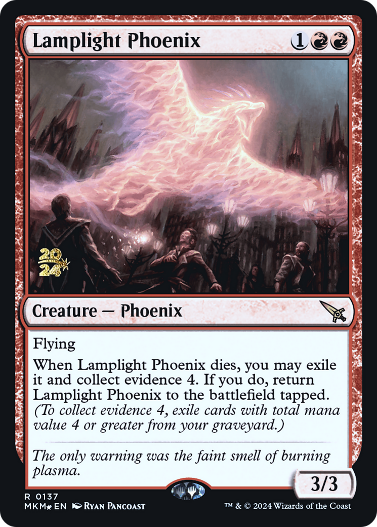 Lamplight Phoenix [Murders at Karlov Manor Prerelease Promos] | Black Swamp Games