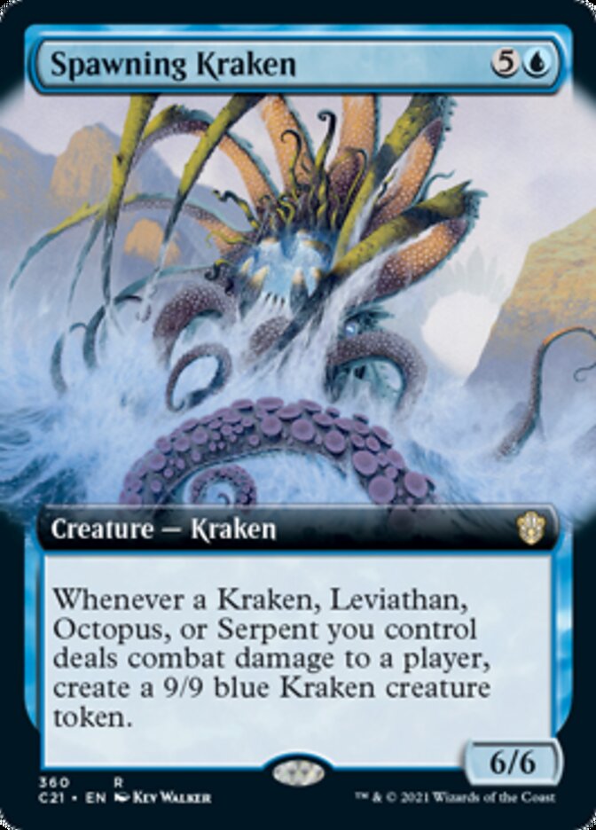 Spawning Kraken (Extended Art) [Commander 2021] | Black Swamp Games