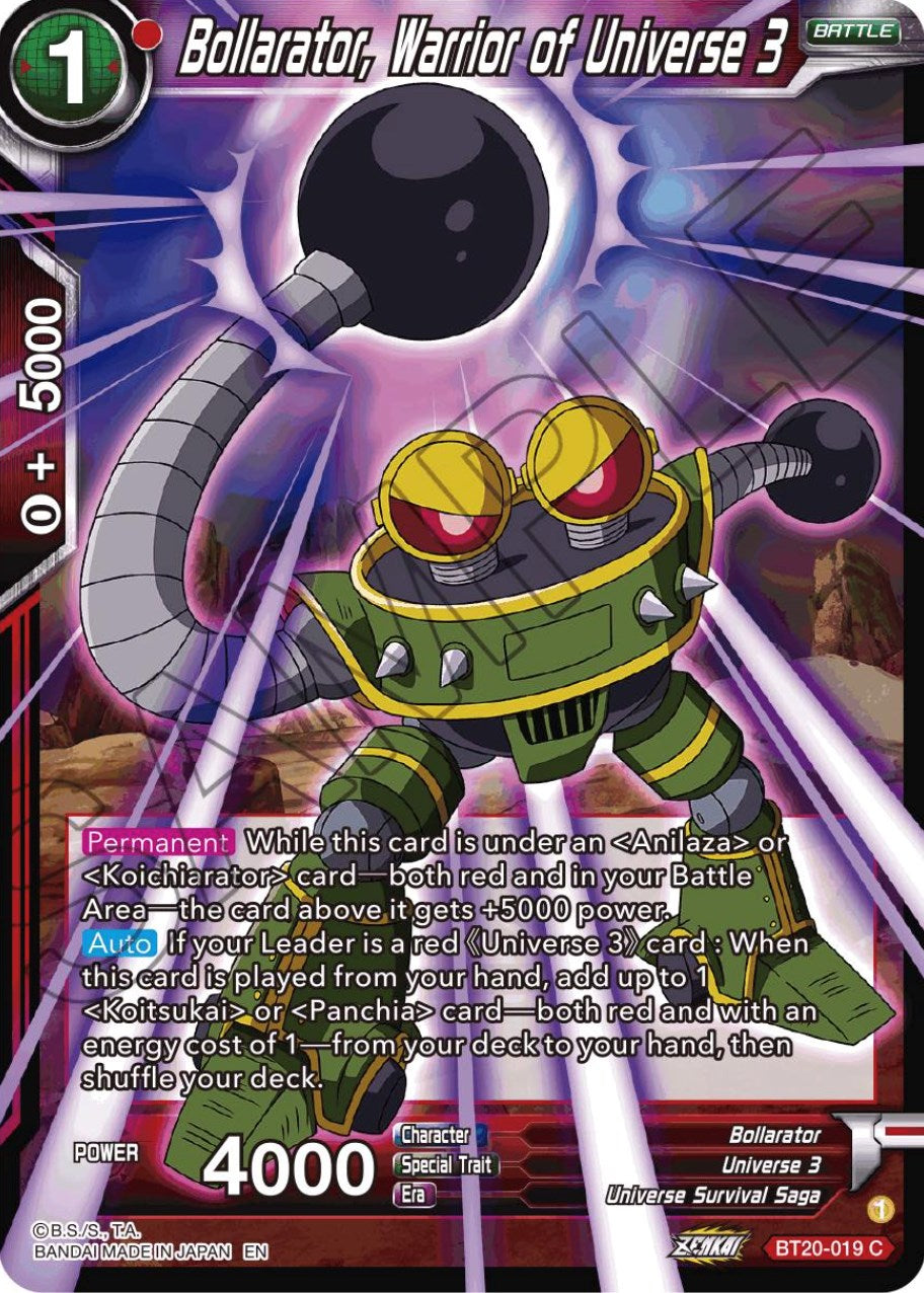 Bollarator, Warrior of Universe 3 (BT20-019) [Power Absorbed] | Black Swamp Games