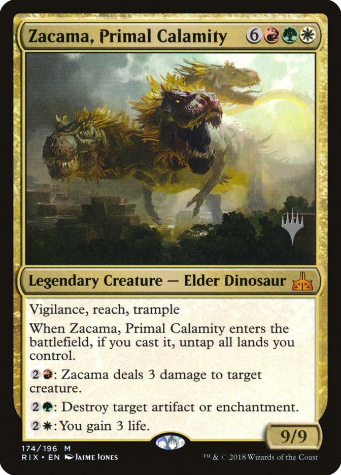 Zacama, Primal Calamity (Promo Pack) [Rivals of Ixalan Promos] | Black Swamp Games