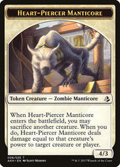 Heart-Piercer Manticore // Warrior Double-Sided Token [Amonkhet Tokens] | Black Swamp Games