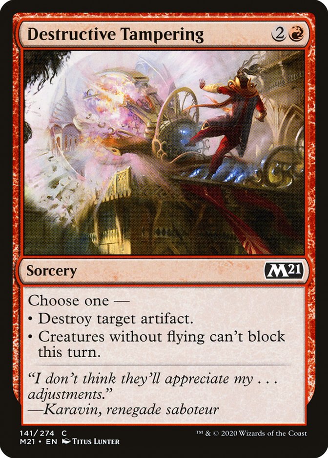 Destructive Tampering [Core Set 2021] | Black Swamp Games