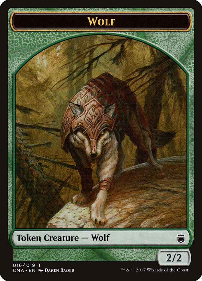 Wolf Token (016/019) [Commander Anthology Tokens] | Black Swamp Games