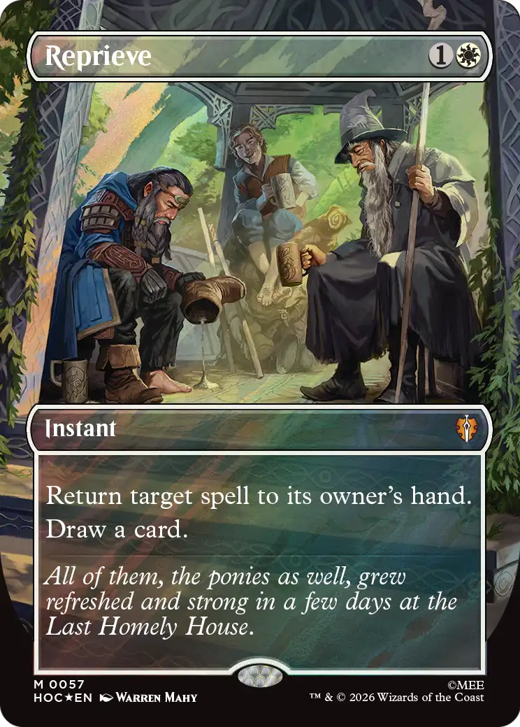 Reprieve (Borderless) (Surge Foil) [The Hobbit: Eternal-Legal] | Black Swamp Games