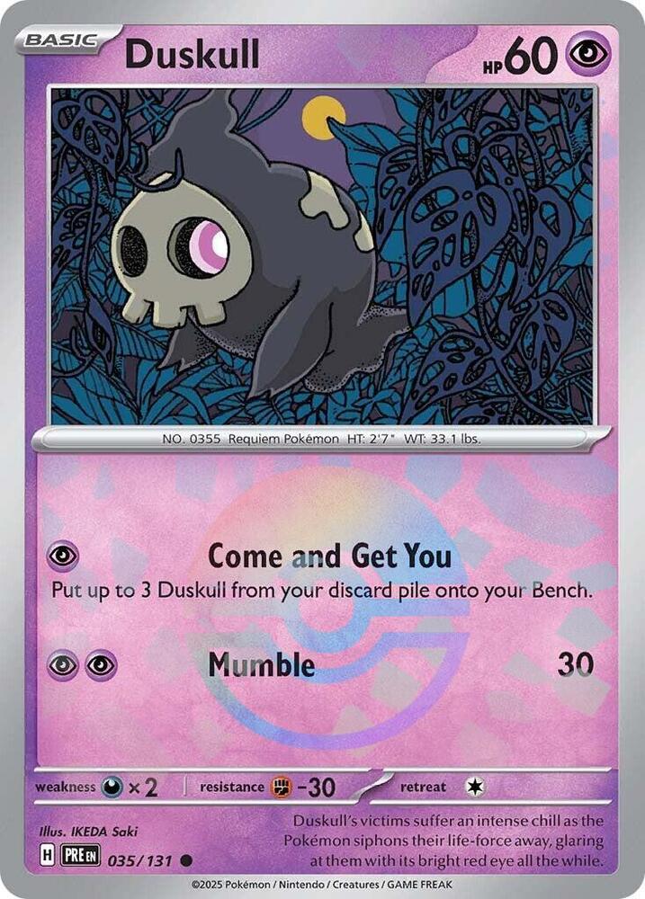 Duskull (035/131) (Poke Ball Pattern) [Scarlet & Violet: Prismatic Evolutions] | Black Swamp Games