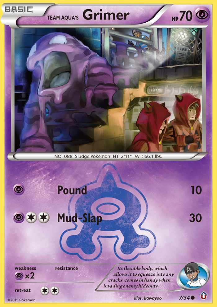 Team Aqua's Grimer (7/34) [XY: Double Crisis] | Black Swamp Games