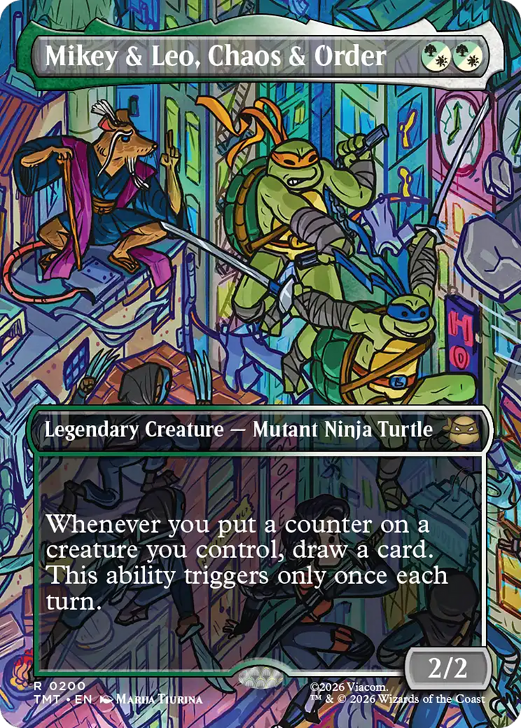 Mikey & Leo, Chaos & Order (Borderless) [Teenage Mutant Ninja Turtles] | Black Swamp Games