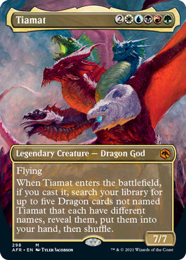 Tiamat (Borderless Alternate Art) [Dungeons & Dragons: Adventures in the Forgotten Realms] | Black Swamp Games