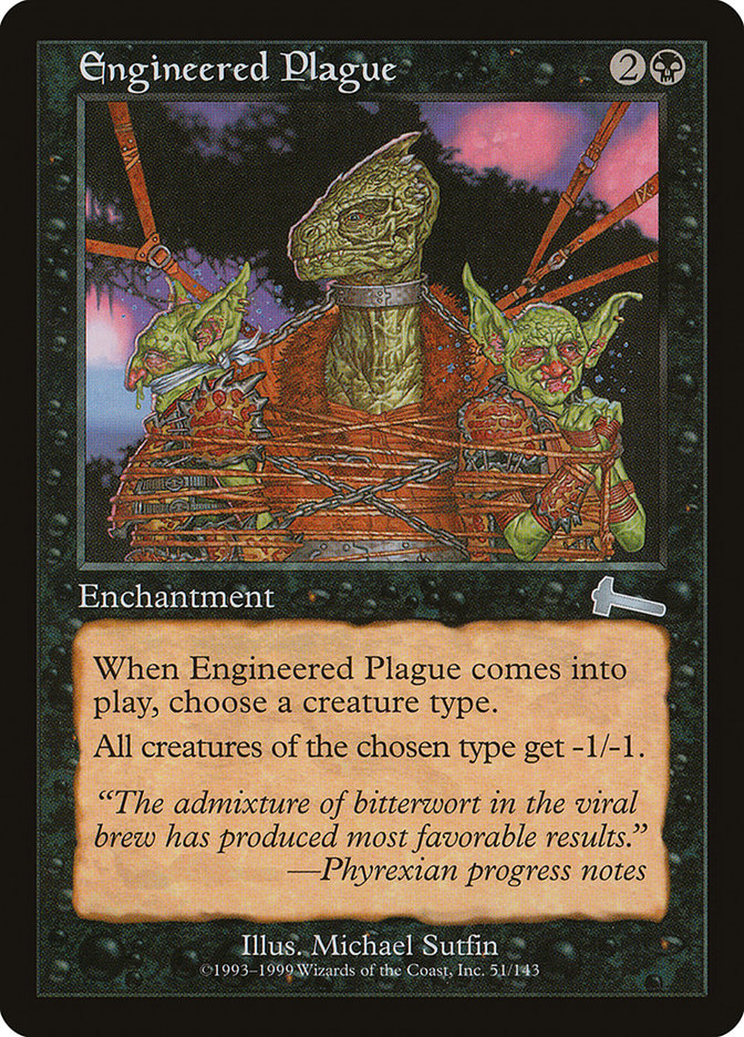 Engineered Plague [Urza's Legacy] | Black Swamp Games