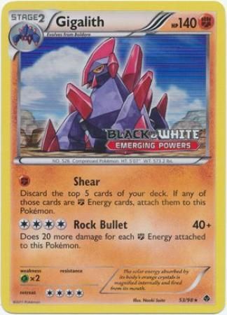 Gigalith (53/98) (Prerelease Promo) [Black & White: Black Star Promos] | Black Swamp Games