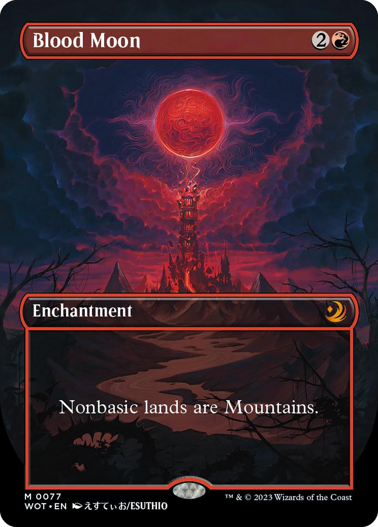 Blood Moon (Anime Borderless) [Wilds of Eldraine: Enchanting Tales] | Black Swamp Games