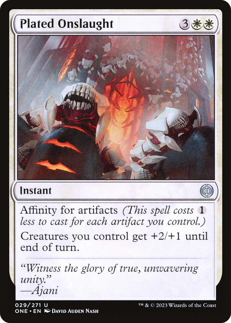 Plated Onslaught [Phyrexia: All Will Be One] | Black Swamp Games