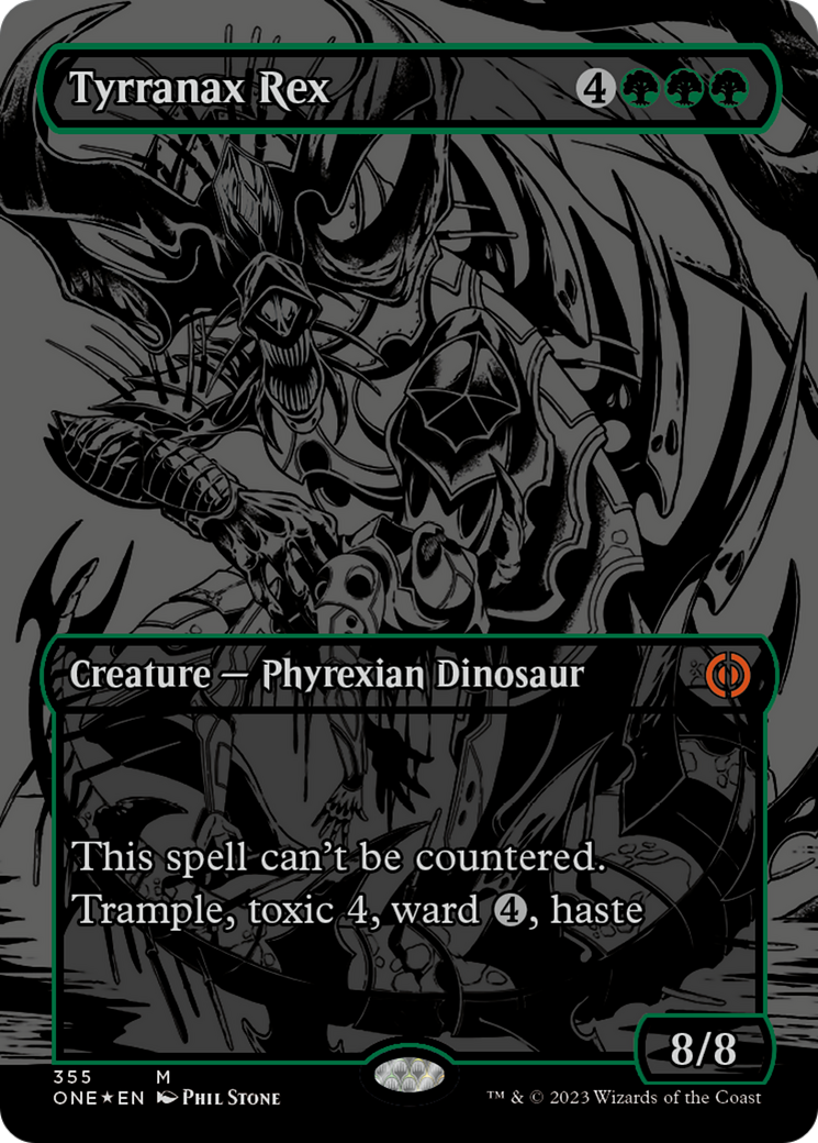 Tyrranax Rex (Oil Slick Raised Foil) [Phyrexia: All Will Be One] | Black Swamp Games