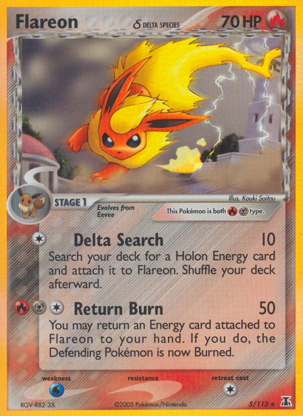 Flareon (5/113) (Delta Species) [EX: Delta Species] | Black Swamp Games