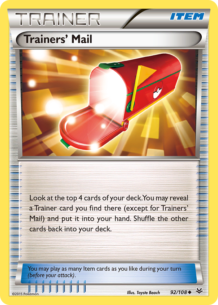 Trainers' Mail (92/108) [XY: Roaring Skies] | Black Swamp Games