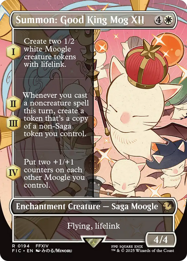 Summon: Good King Mog XII (Borderless) [FINAL FANTASY Commander] | Black Swamp Games