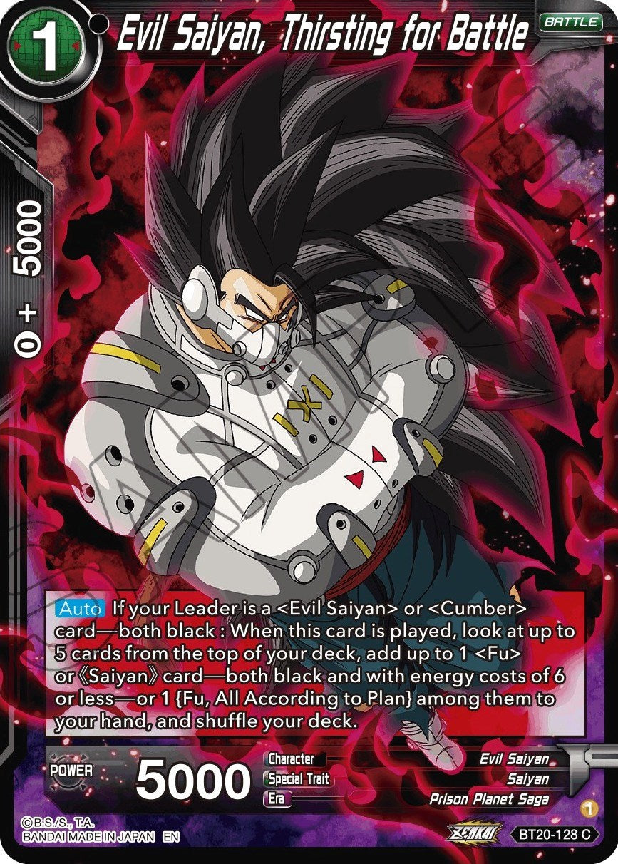 Evil Saiyan, Thirsting for Battle (BT20-128) [Power Absorbed] | Black Swamp Games