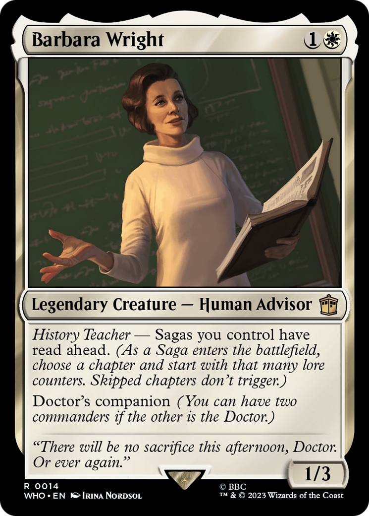 Barbara Wright [Doctor Who] | Black Swamp Games