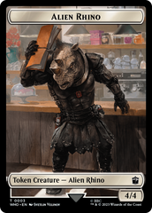 Alien Rhino // Cyberman Double-Sided Token [Doctor Who Tokens] | Black Swamp Games