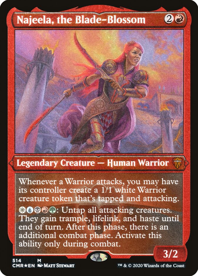 Najeela, the Blade-Blossom (Etched) [Commander Legends] | Black Swamp Games