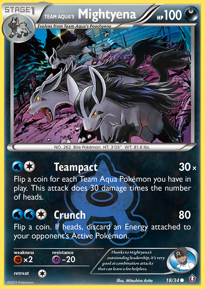 Team Aqua's Mightyena (18/34) [XY: Double Crisis] | Black Swamp Games