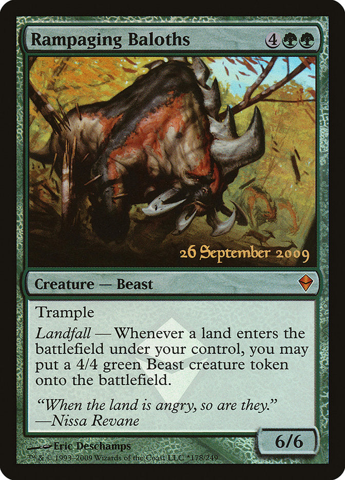 Rampaging Baloths [Zendikar Prerelease Promos] | Black Swamp Games