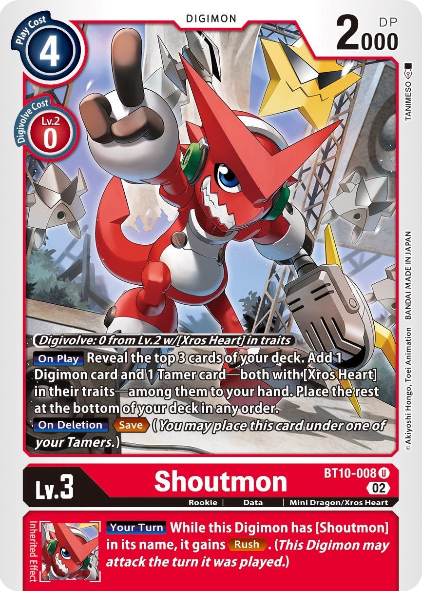 Shoutmon [BT10-008] [Xros Encounter] | Black Swamp Games