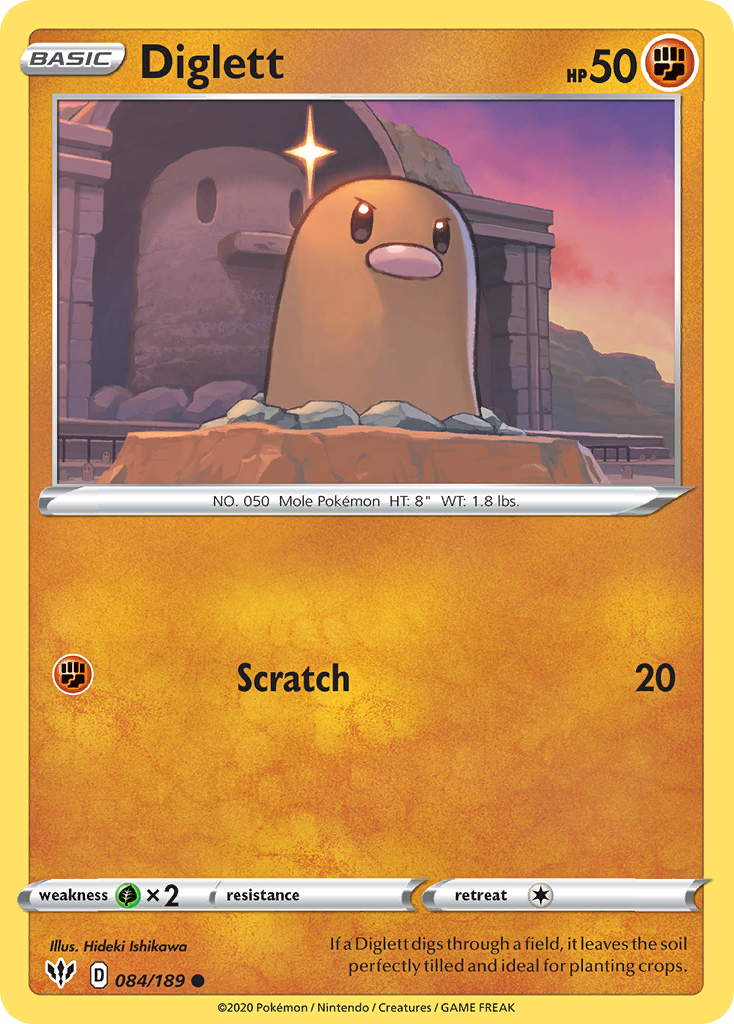 Diglett (084/189) [Sword & Shield: Darkness Ablaze] | Black Swamp Games
