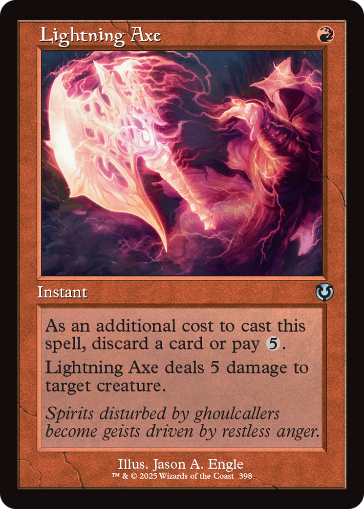 Lightning Axe (Retro Frame) [Innistrad Remastered] | Black Swamp Games
