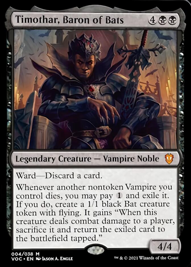 Timothar, Baron of Bats [Innistrad: Crimson Vow Commander] | Black Swamp Games