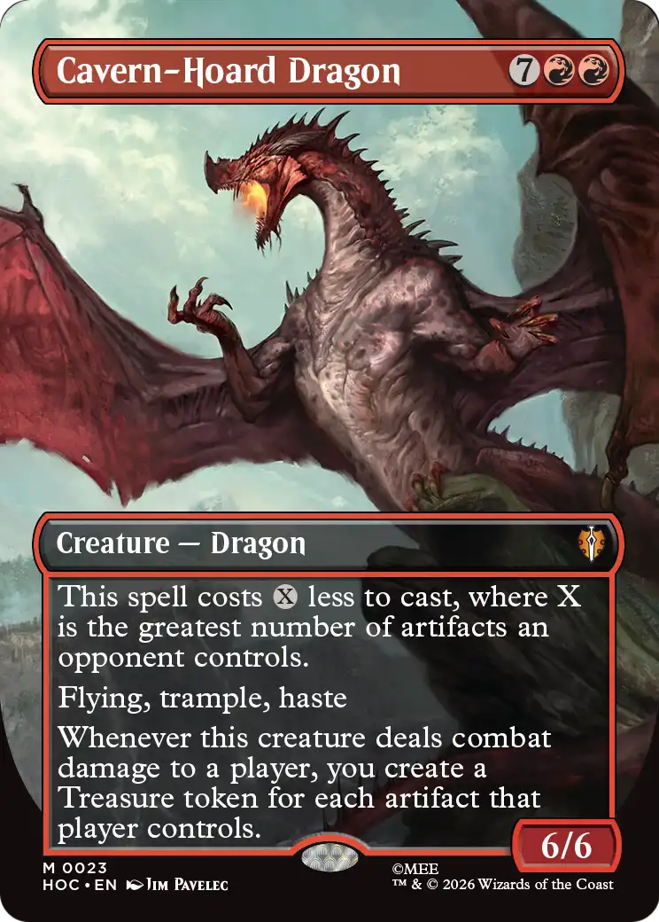Cavern-Hoard Dragon (Borderless) [The Hobbit: Eternal-Legal] | Black Swamp Games