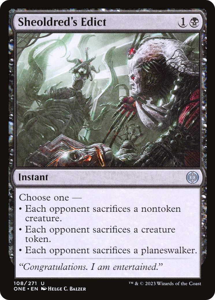 Sheoldred's Edict [Phyrexia: All Will Be One] | Black Swamp Games