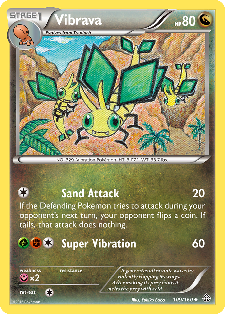 Vibrava (109/160) [XY: Primal Clash] | Black Swamp Games