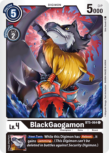 BlackGaogamon [BT5-064] [Battle of Omni] | Black Swamp Games