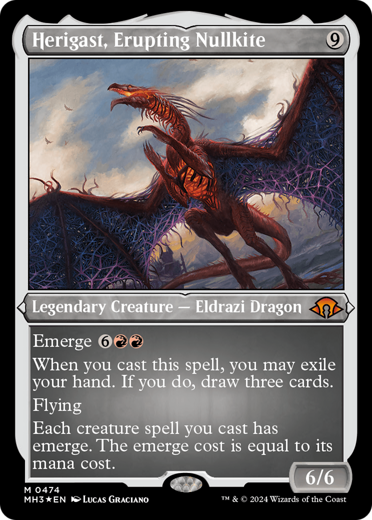 Herigast, Erupting Nullkite (Foil Etched) [Modern Horizons 3] | Black Swamp Games