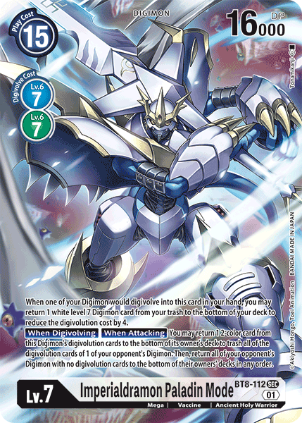 Imperialdramon: Paladin Mode [BT8-112] (Alternate Art) [New Awakening] | Black Swamp Games