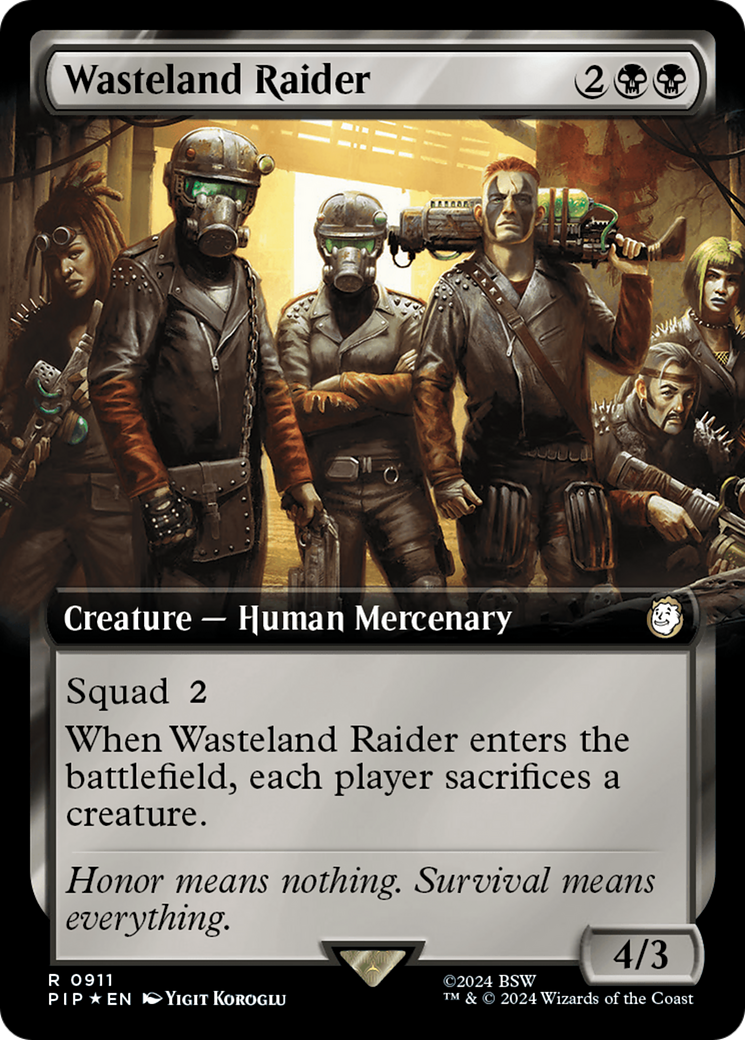 Wasteland Raider (Extended Art) (Surge Foil) [Fallout] | Black Swamp Games