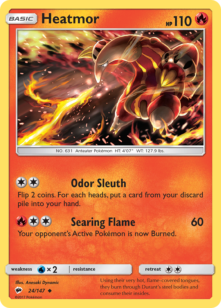 Heatmor (24/147) [Sun & Moon: Burning Shadows] | Black Swamp Games