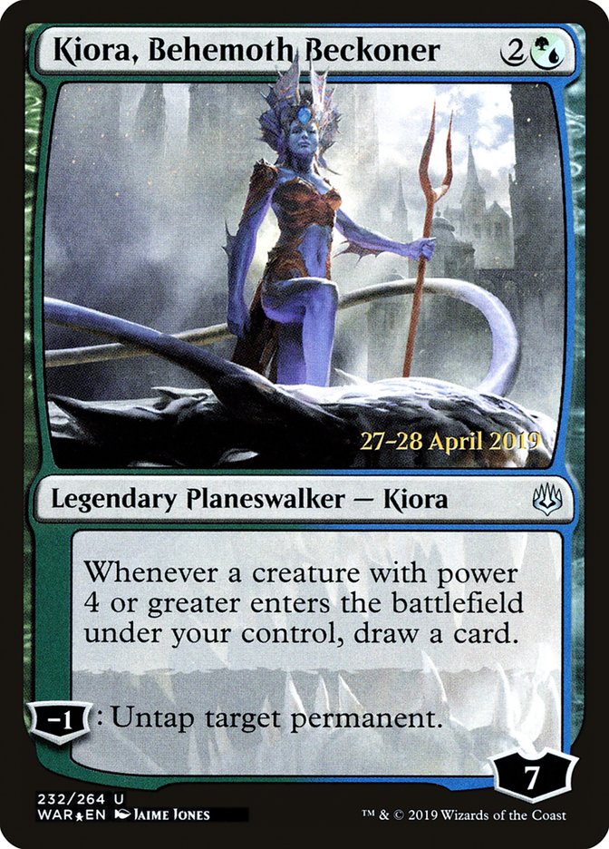 Kiora, Behemoth Beckoner [War of the Spark Prerelease Promos] | Black Swamp Games