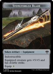 Servo // Stoneforged Blade Double-Sided Token [Commander Masters Tokens] | Black Swamp Games