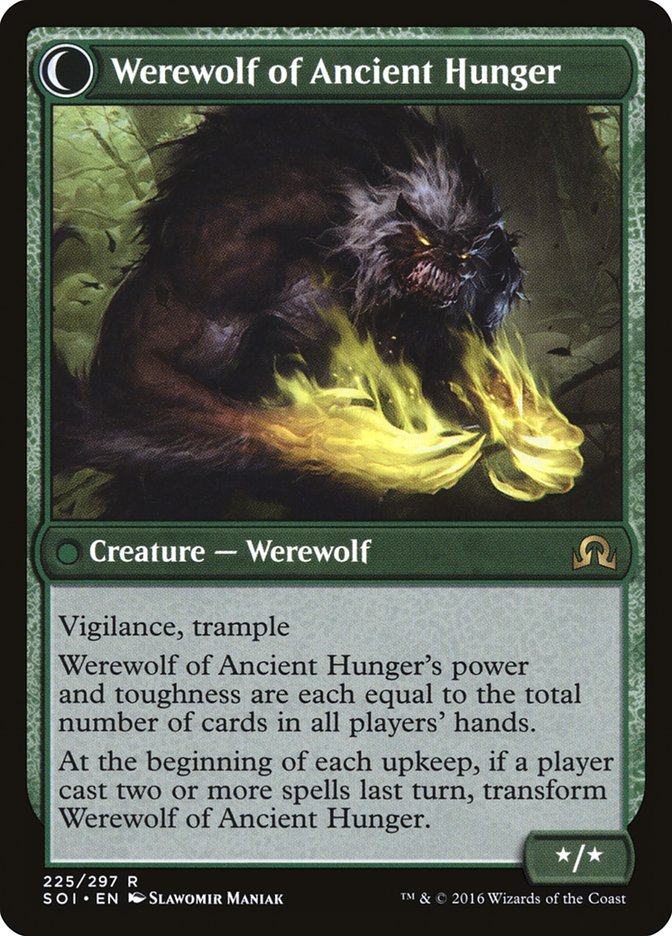 Sage of Ancient Lore // Werewolf of Ancient Hunger [Shadows over Innistrad] | Black Swamp Games