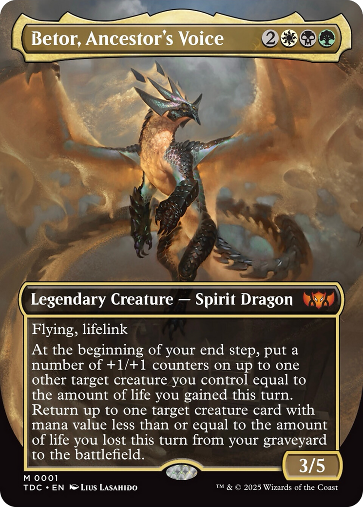 Betor, Ancestor's Voice (Borderless) [Tarkir: Dragonstorm Commander] | Black Swamp Games