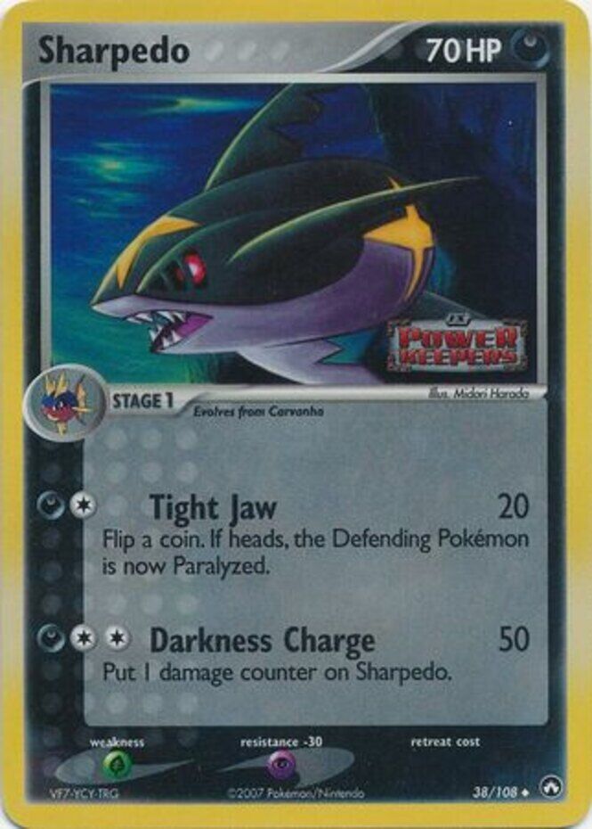 Sharpedo (38/108) (Stamped) [EX: Power Keepers] | Black Swamp Games