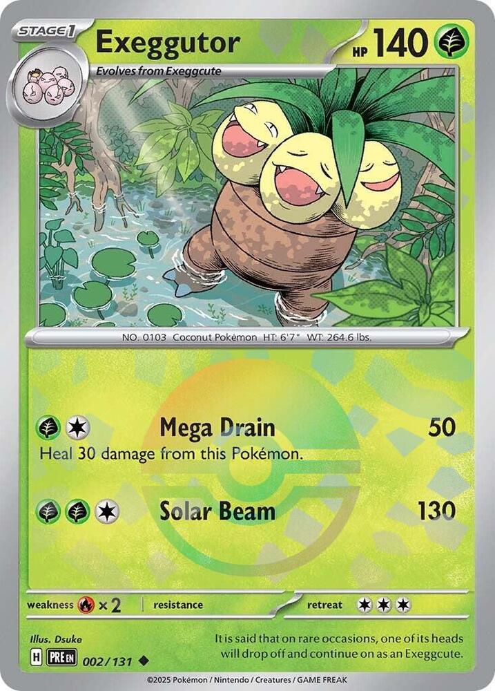 Exeggutor (002/131) (Poke Ball Pattern) [Scarlet & Violet: Prismatic Evolutions] | Black Swamp Games