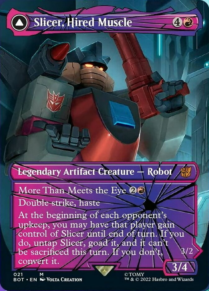 Slicer, Hired Muscle // Slicer, High-Speed Antagonist (Shattered Glass) [Transformers] | Black Swamp Games