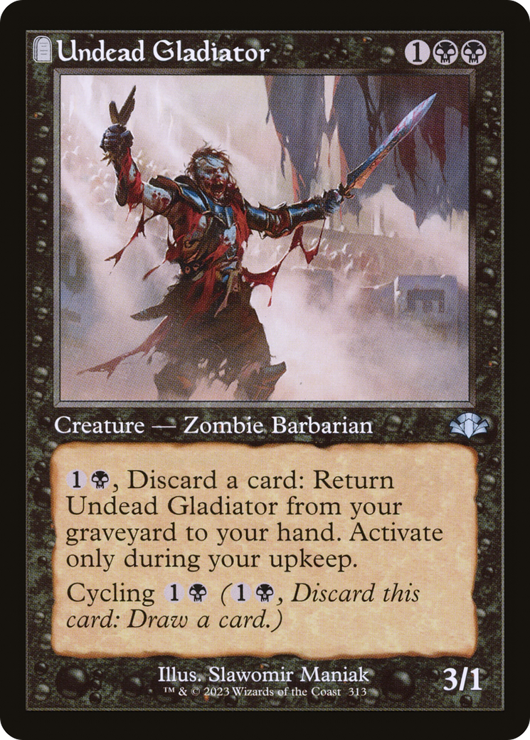 Undead Gladiator (Retro) [Dominaria Remastered] | Black Swamp Games