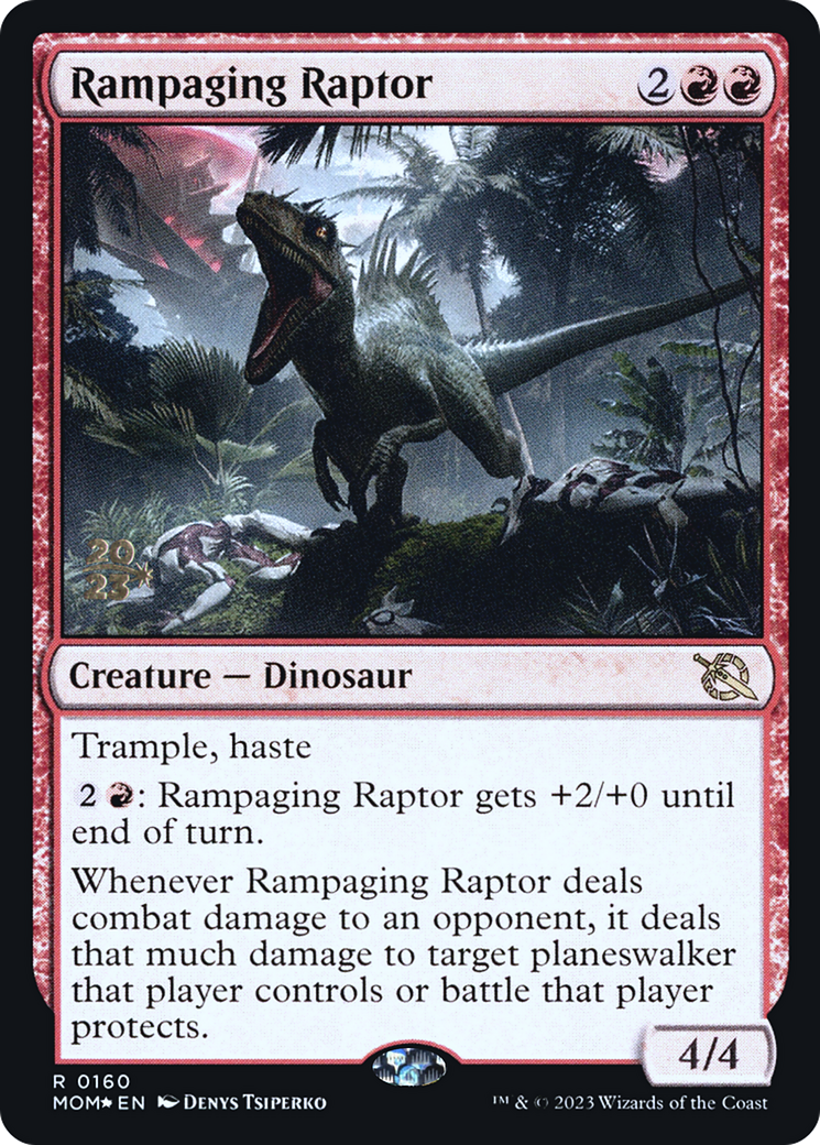 Rampaging Raptor [March of the Machine Prerelease Promos] | Black Swamp Games