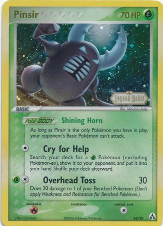 Pinsir (24/92) (Stamped) [EX: Legend Maker] | Black Swamp Games