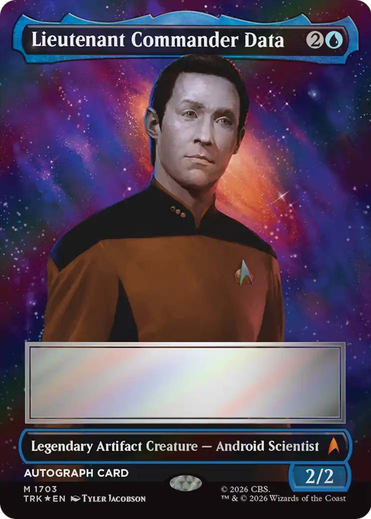 Lieutenant Commander Data (Borderless) (Signed) [Star Trek] | Black Swamp Games