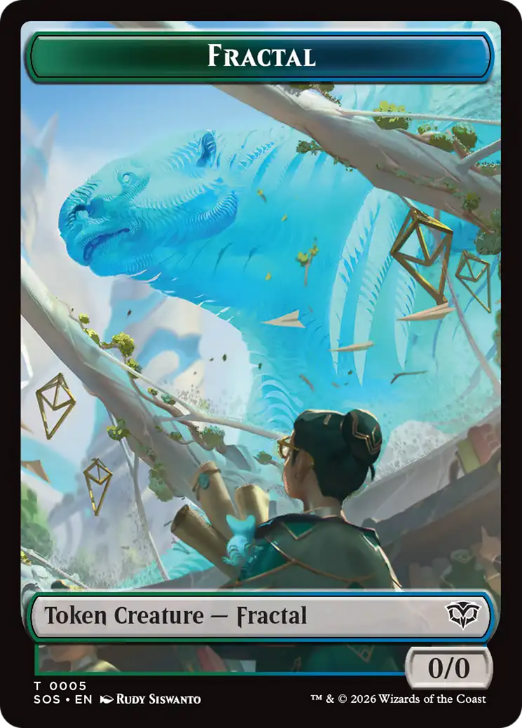 Fractal (0005) // Spirit (0011) Double-Sided Token [Secrets of Strixhaven Tokens] | Black Swamp Games